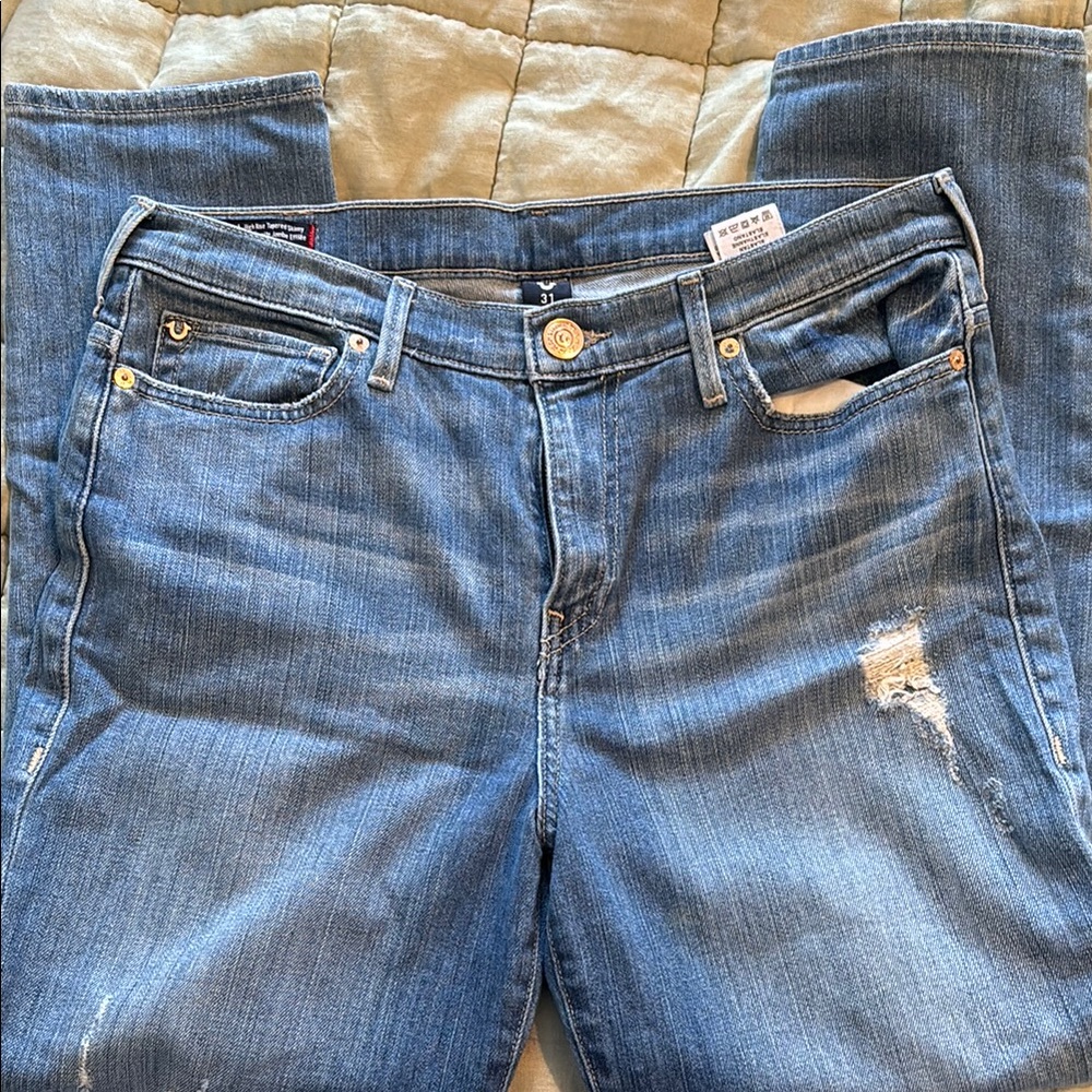 True Religion Blue Distressed Jeans